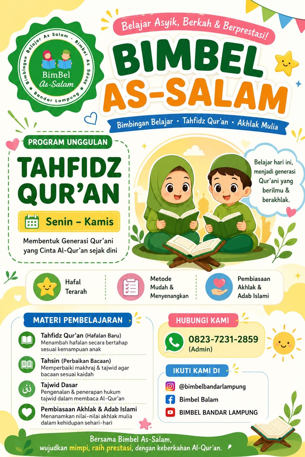 Poster kegiatan Bimbel As-Salam