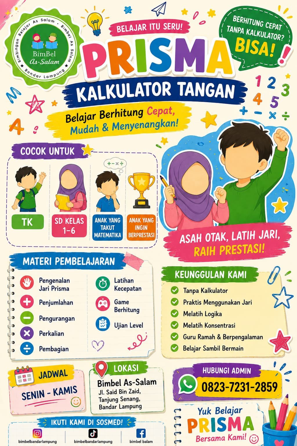 Poster kegiatan Bimbel As-Salam